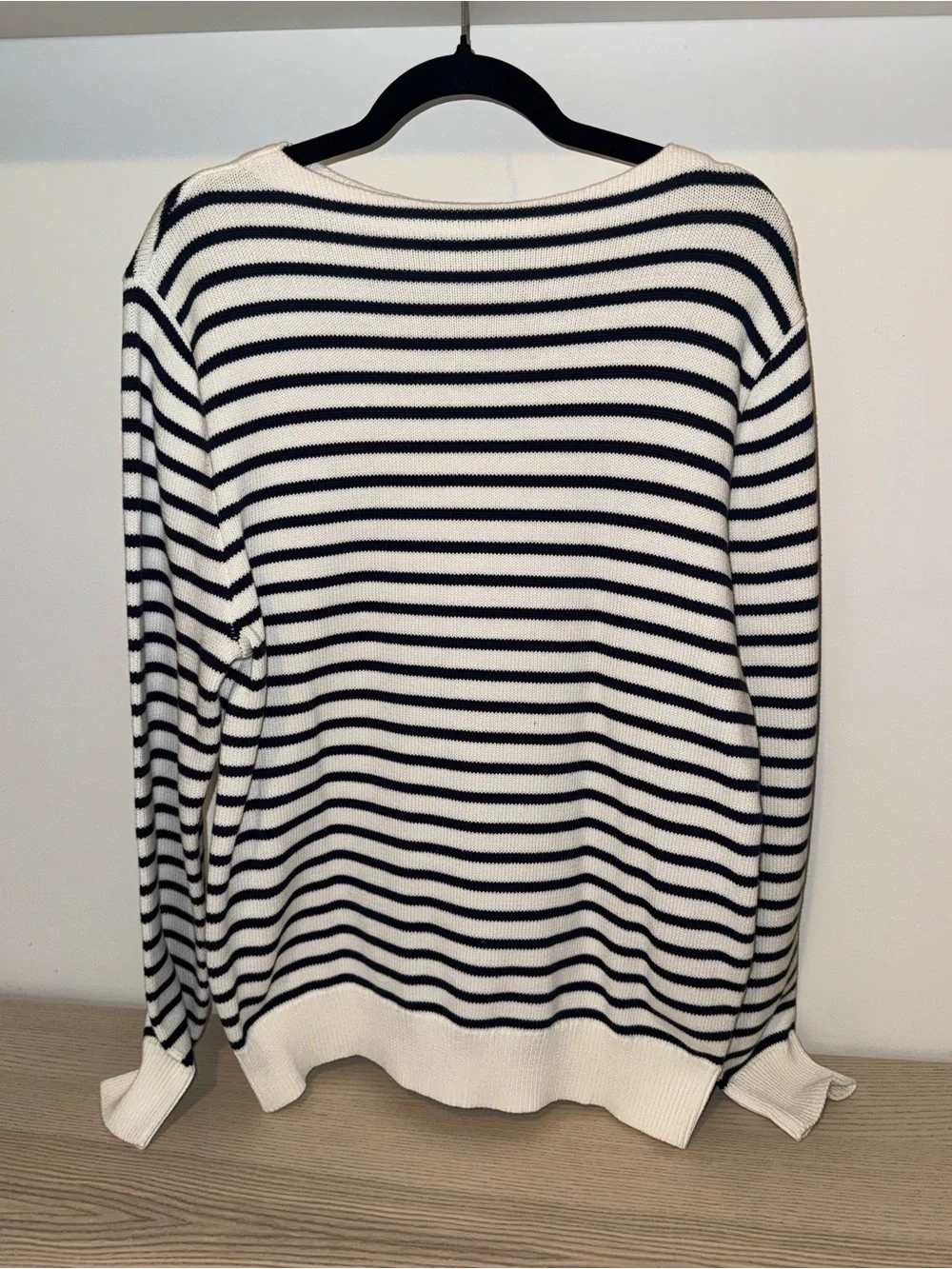 J.Crew Classic Navy and White Striped Knit Sweater (Worn Twice)